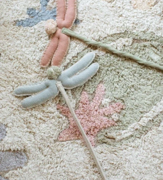 Hračky do ruky /  Čarovný prútik vážka - Vintage ružová 