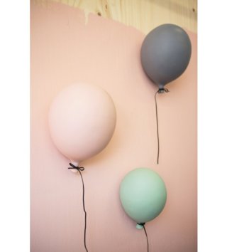Závesné dekorácie /  Dekorácia na stenu keramický balónik ByON - šedý 