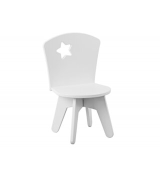 Stoličky /  Detská biela stolička - hviezdička 