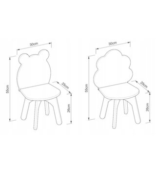 Stoličky /  Detská biela stolička - zajko 