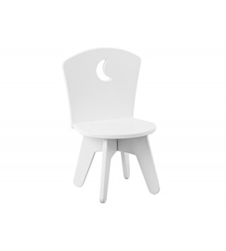 Stoličky /  Detská biela stolička - mesiačik 