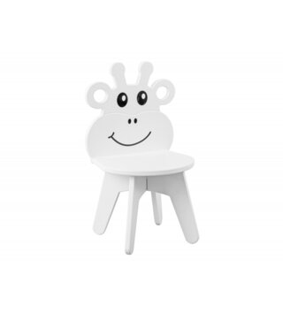 Stoličky /  Detská biela stolička - žirafa 