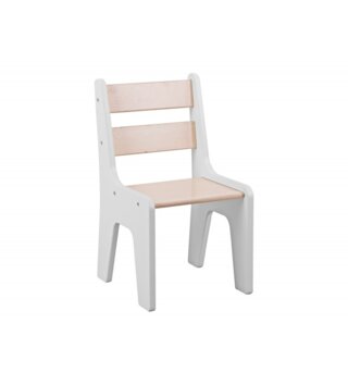 Stoličky /  SET detský stolík + 1 stolička - biela/drevo 