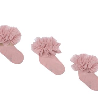 Doplnky /  Detské ponožky Dolly Princess - púdrovo ružové 