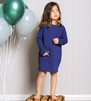 Šaty /  Dievčenské šaty s dlhým rukávom Perfect - granátové 