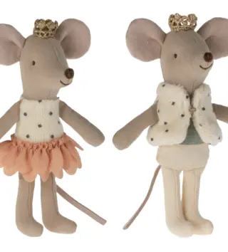 Maileg hračky /  Královské dvojčatá myšky Maileg v krabičke 