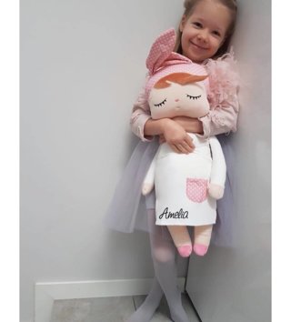Plyšové hračky /  Metoo bábika Angela 70cm v bielych šatách 