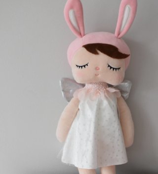 Plyšové hračky /  Metoo bábika Anjel v bielych šatách 42 cm 