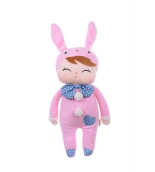 Plyšové hračky /  Metoo bábika Zajačik ružový 40 cm 