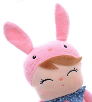 Plyšové hračky /  Metoo bábika Zajačik ružový 40 cm 