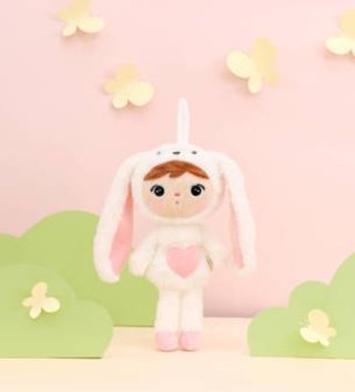 Plyšové hračky /  Metoo plyšový zajačik bielo - ružový 30 cm 