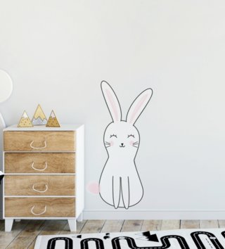 Pastelová kolekcia /  Nálepka na stenu Pastel - zajačik DK251 