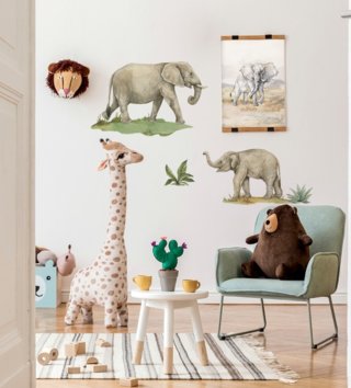 Safari /  Nálepka na stenu Safari - slony DK428 