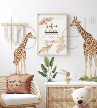 Safari /  Nálepka na stenu Safari - žirafy DK429 