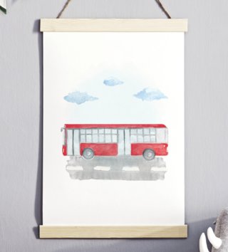 Plagáty /  Plagát Travel - autobus P166 