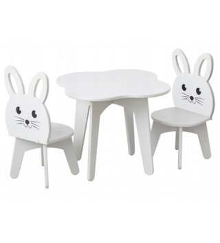 Stoličky /  SET detský stolík + 2 stoličky - zajko 